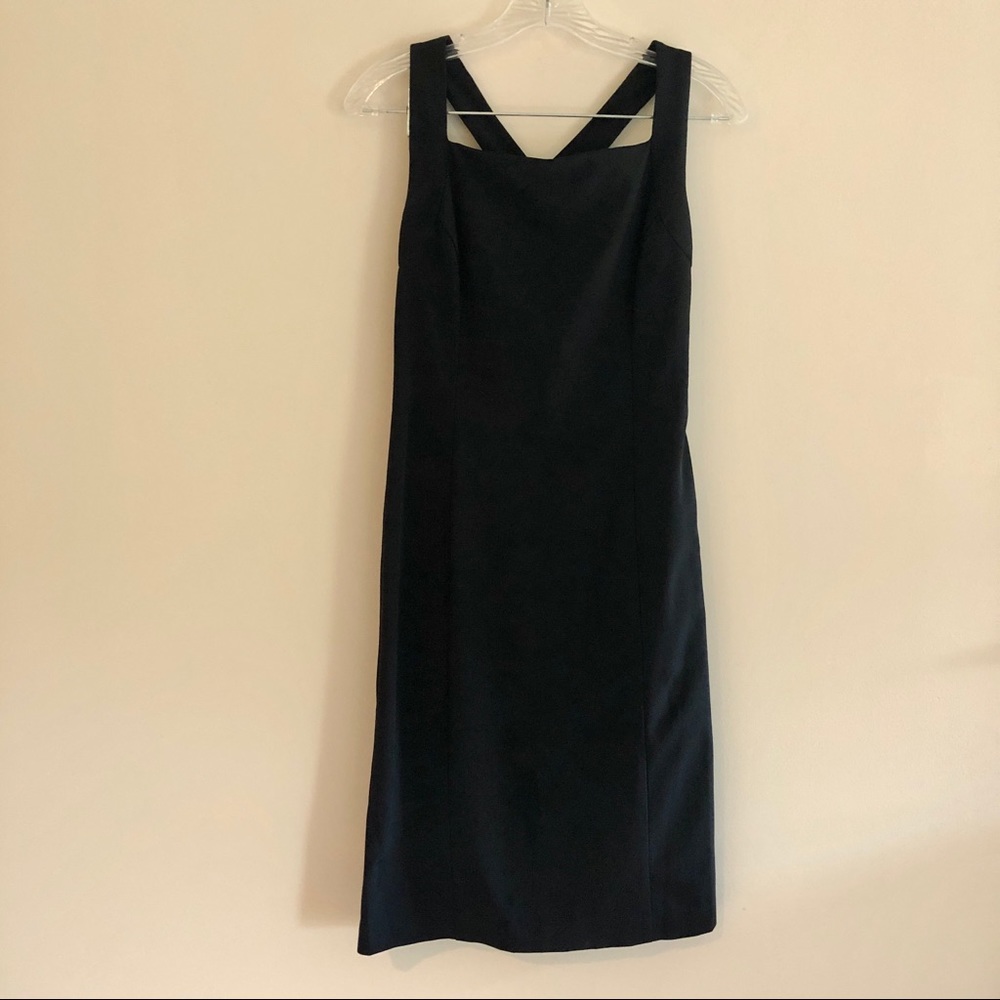 French Connection Vintage Square Neck Black Dress